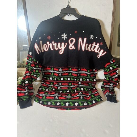 Universal Studios Christmas Merry and Nutty Spirit Jersey Size Medium.     Mm - Picture 1 of 6